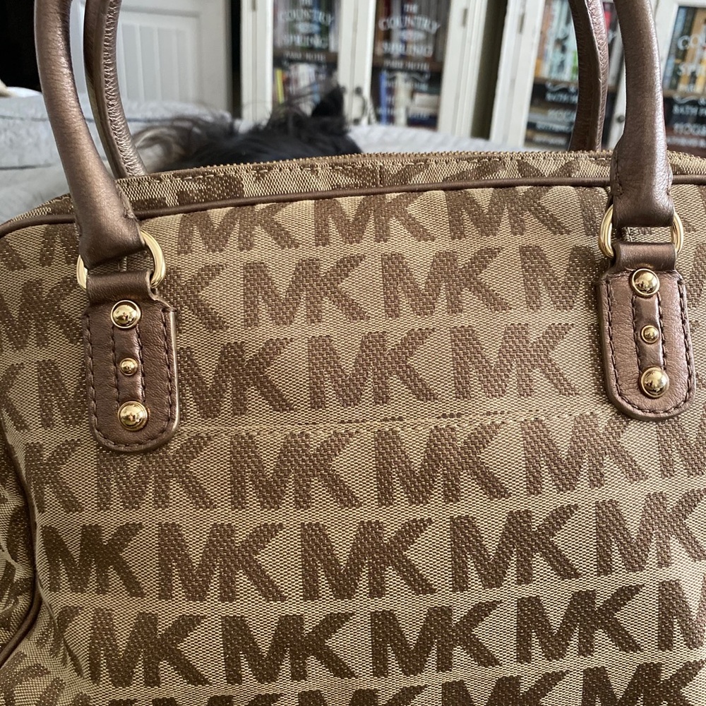 Michael Kors Gold threaded Signature Satchel